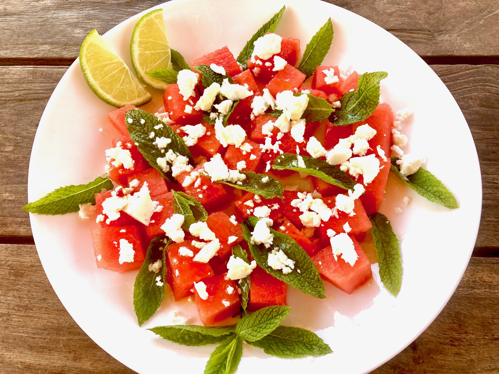 Wassermelonensalat mit Feta und Minze – DU BIST • WAS DU ISST